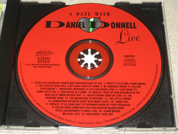 Daniel O'Donnell : A Date With Daniel O’Donnell (Live) (CD, Album)