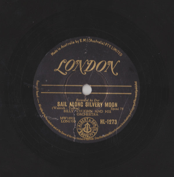 Billy Vaughn And His Orchestra : Sail Along Silvery Moon / Raunchy (Shellac, 10")