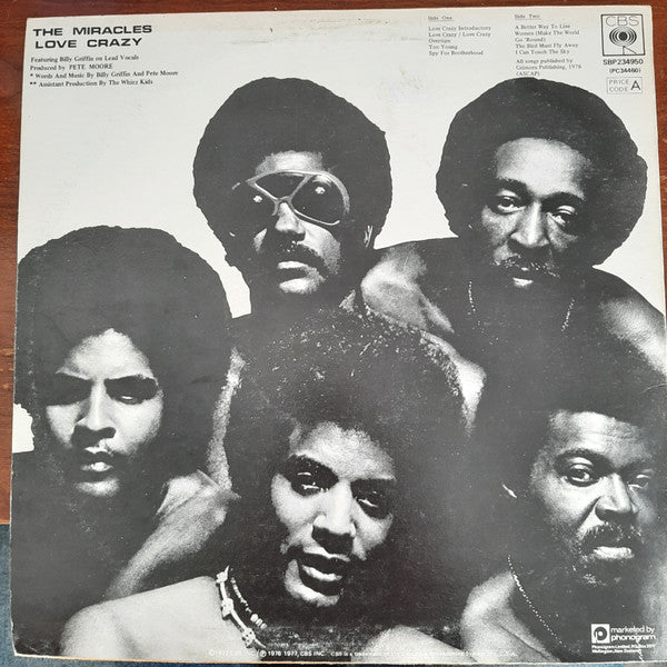 The Miracles : Love Crazy (LP, Album)