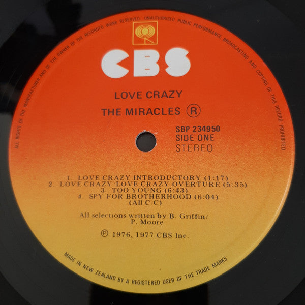 The Miracles : Love Crazy (LP, Album)