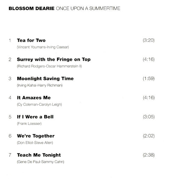 Blossom Dearie : Once Upon A Summertime (CD, Album, RE, RM, PMD)