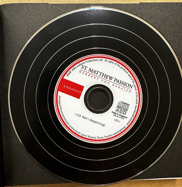 Johann Sebastian Bach, Herbert von Karajan, Vienna Symphony Orchestra*, Irmgard Seefried, Kathleen Ferrier, Walther Ludwig, Otto Edelmann, Paul Schöffler, Vienna Singverein* : St. Matthew Passion (3xCD, Album, Boo)