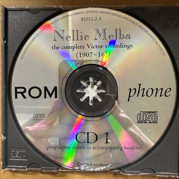 Nellie Melba : The Complete Victor Recordings (1907-16) (3xCD, Comp, Box)