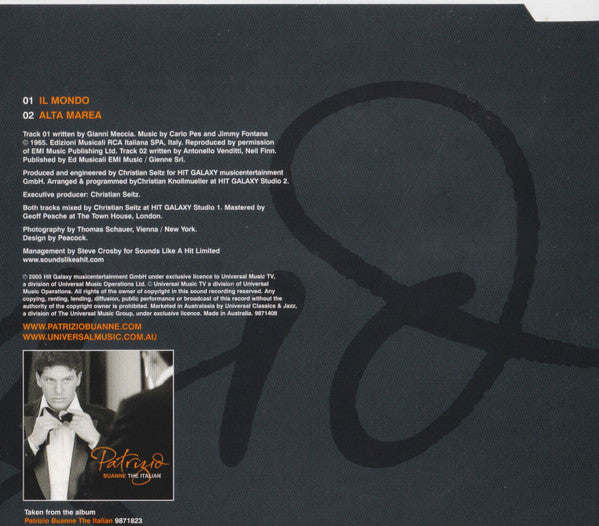 Patrizio Buanne : Il Mondo (CD, Single)
