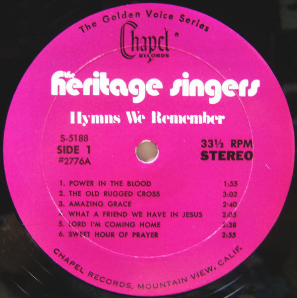 Heritage Singers USA : Hymns We Remember (LP, Album)