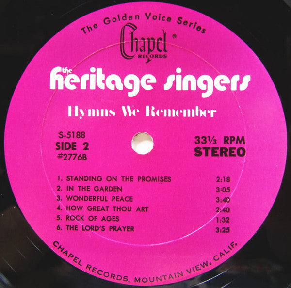 Heritage Singers USA : Hymns We Remember (LP, Album)