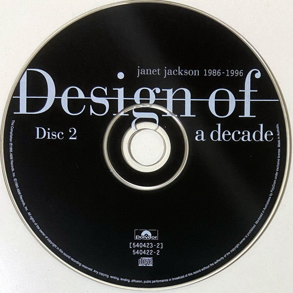 Janet Jackson : Limited Edition CD From Design Of A Decade 1986/1996 (CD, Comp, Ltd)