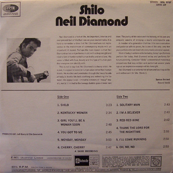 Neil Diamond : Shilo (LP, Comp)