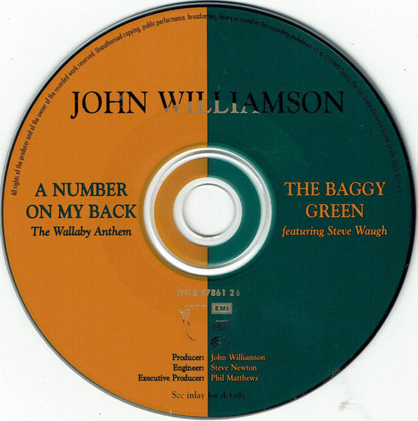 John Williamson : A Number On My Back / The Baggy Green (CD, Single)