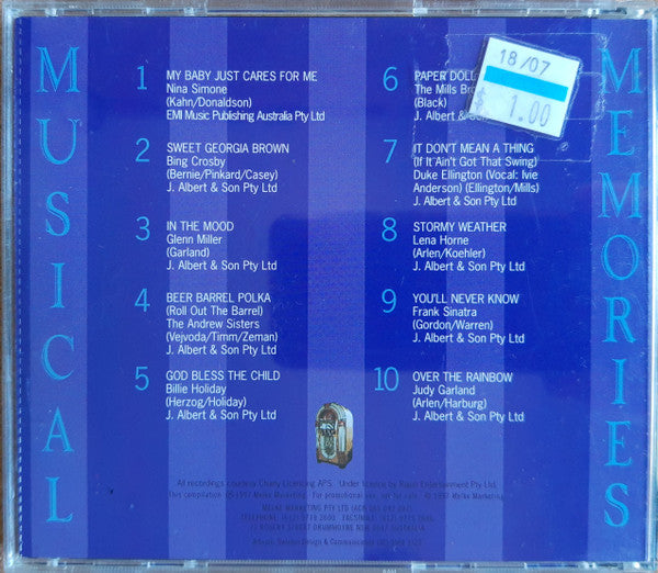 Various : Musical Memories (CD, Comp, Promo)