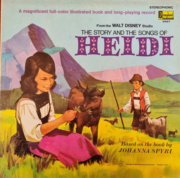 Johanna Spyri : The Story And The Songs Of Heidi (LP, Album)
