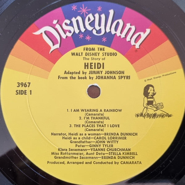 Johanna Spyri : The Story And The Songs Of Heidi (LP, Album)