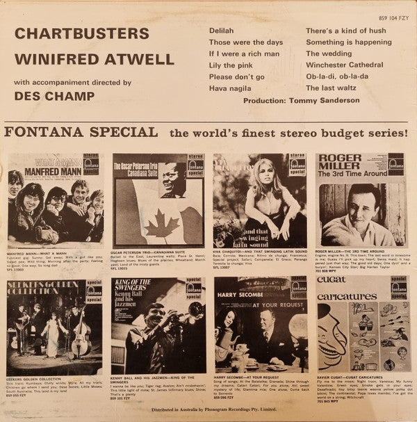 Winifred Atwell : Chartbusters (LP, Album)