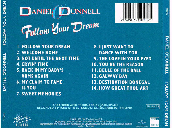 Daniel O'Donnell : Follow Your Dream (CD, Album, RE)