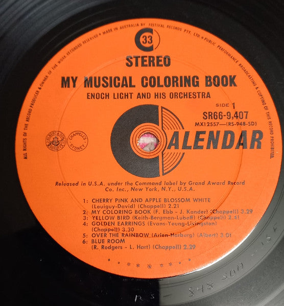 Enoch Light And His Orchestra : My Musical Coloring Book (LP, Album, Fli)