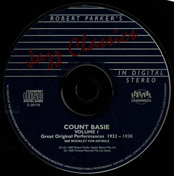 Count Basie : Volume One 1932 To 1938 (CD, Comp, RM)