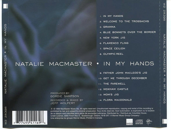 Natalie MacMaster : In My Hands (CD, Album, Club)