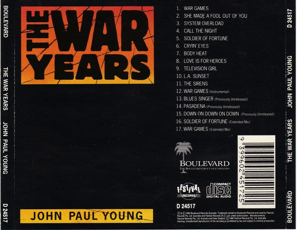 John Paul Young : The War Years (CD, Album, RE, RM)
