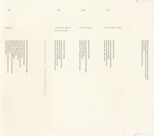 Pet Shop Boys : Before (CD, Single)