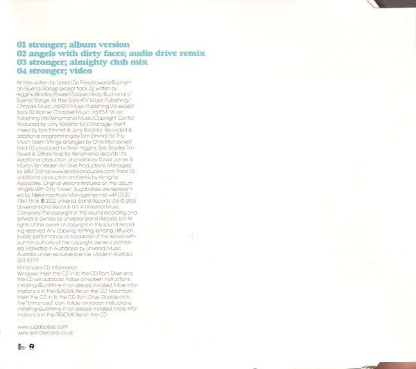 Sugababes : Stronger / Angels With Dirty Faces (CD, Single, Enh)