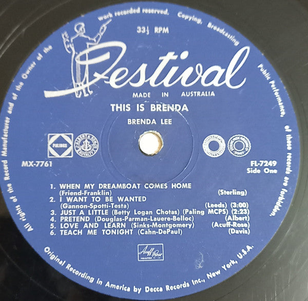Brenda Lee : This Is Brenda (LP, Album, Mono)