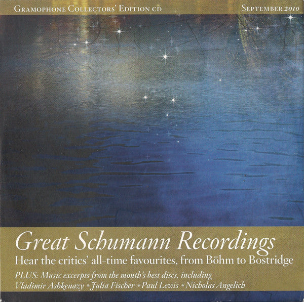Various : Great Schumann Recordings (CD, Comp, Car)