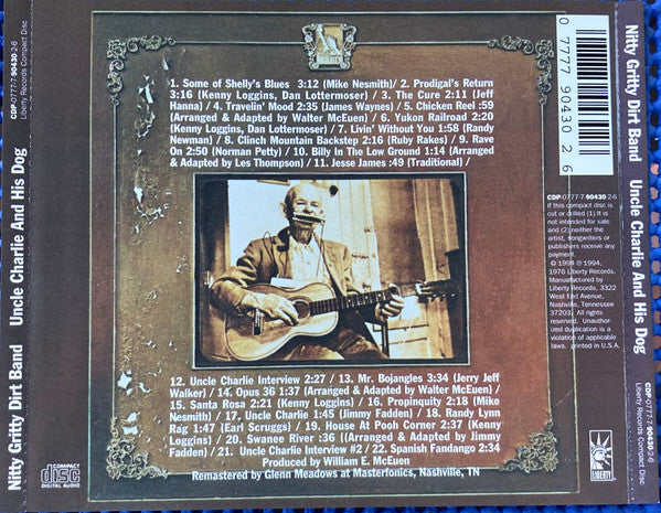 Nitty Gritty Dirt Band : Uncle Charlie & His Dog Teddy (CD, Album, RE)