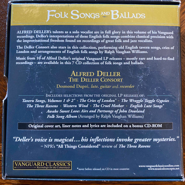 Alfred Deller, Deller Consort : Folk Songs And Ballads (7xCD, Comp + CD-ROM + Box)