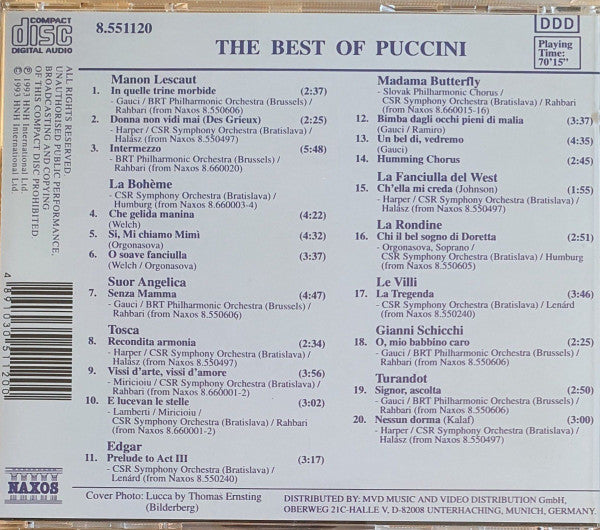 Giacomo Puccini : The Best Of Puccini (CD, Comp)