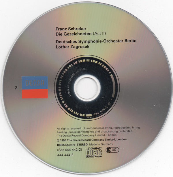 Schreker* – Kruse*, Connell*, Pederson*, Muff*, Polgar*, DSO Berlin*, Lothar Zagrosek : Die Gezeichneten (3xCD + Box, Album)