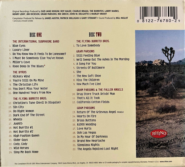 Gram Parsons : Sacred Hearts & Fallen Angels: The Gram Parsons Anthology (2xCD, Comp, RE, RM)