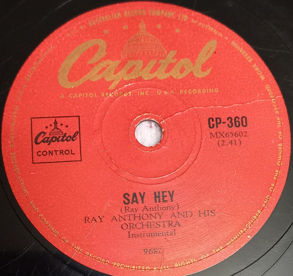 Ray Anthony & His Orchestra : Skokiaan / Say Hey (Shellac, 10", Single)