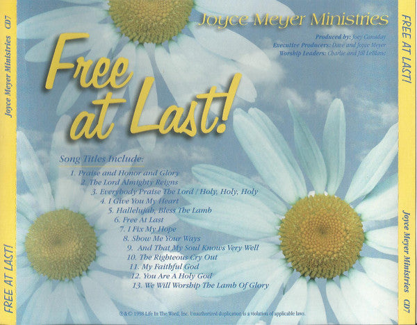 Joyce Meyer Ministries : Free At Last! (CD, Album)