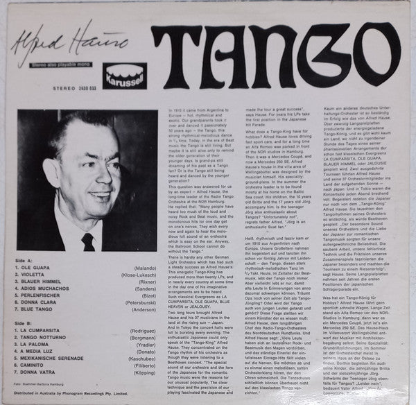 Alfred Hause : Tango (LP, Album)