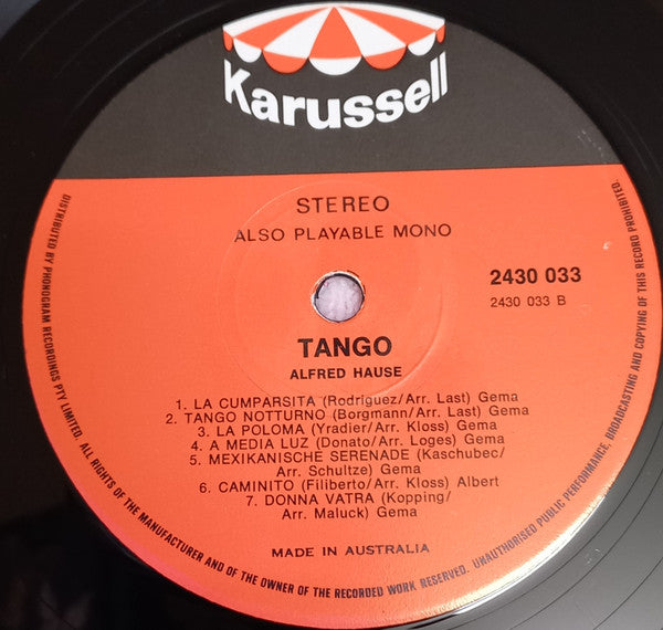 Alfred Hause : Tango (LP, Album)