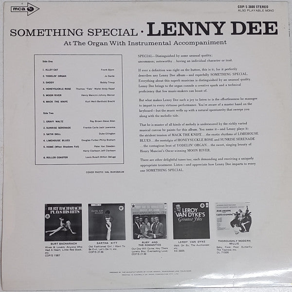 Lenny Dee (2) : Something Special (LP, Album)