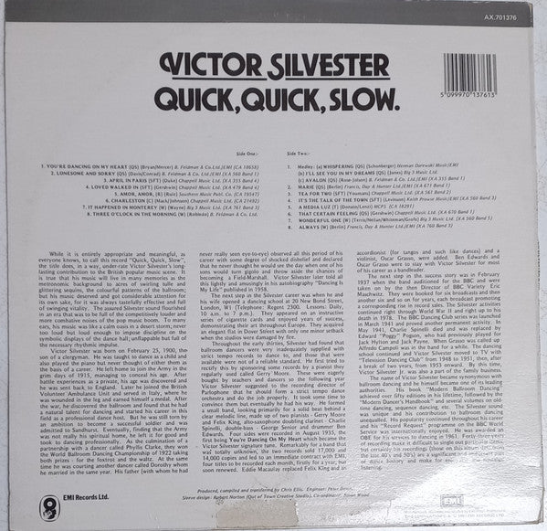 Victor Silvester And His Ballroom Orchestra : Quick, Quick, Slow (LP)