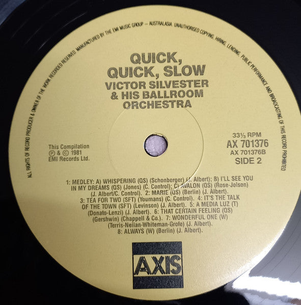Victor Silvester And His Ballroom Orchestra : Quick, Quick, Slow (LP)