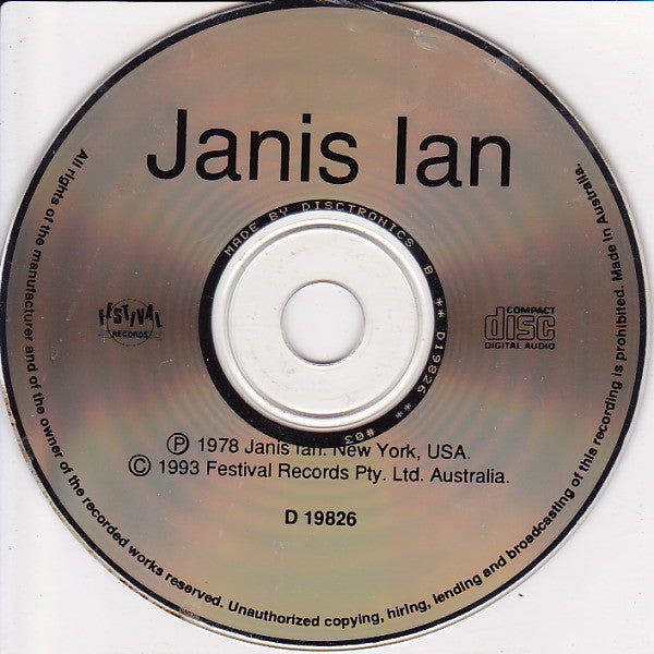 Janis Ian : Janis Ian (CD, Album, RE)