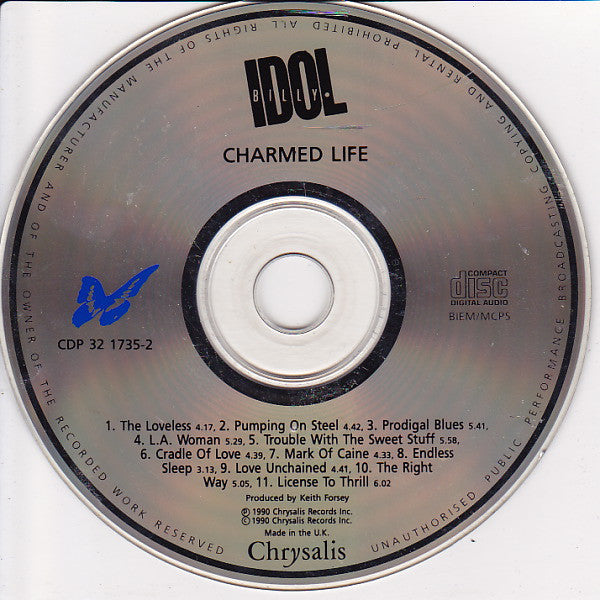 Billy Idol : Charmed Life (CD, Album, EMI)
