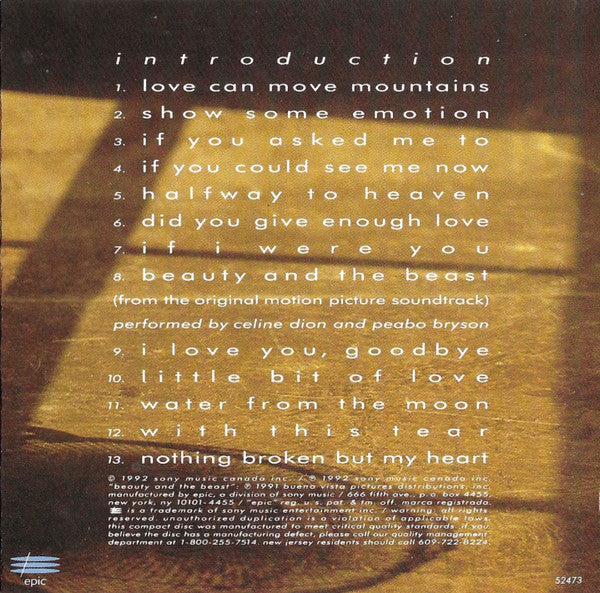 Céline Dion : Celine Dion (CD, Album, RE)