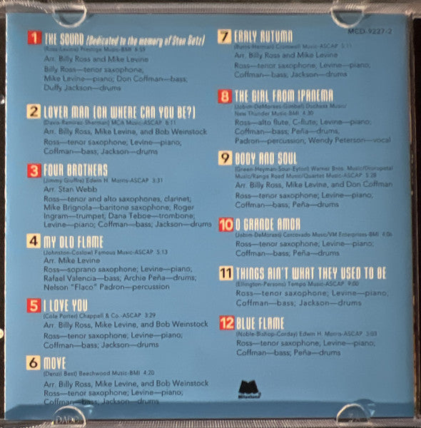 Billy Ross : The Sound: A Tribute To Stan Getz (CD-ROM, Album)