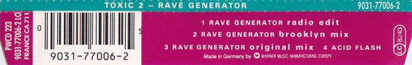 Toxic Two : Rave Generator (CD, Single)