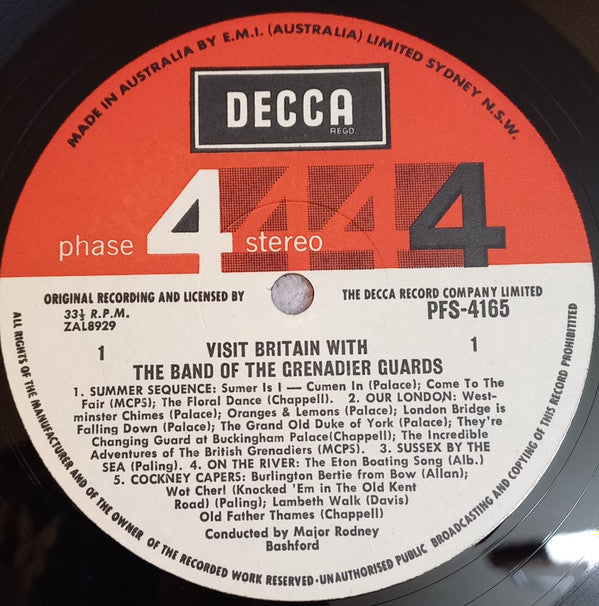 The Band Of The Grenadier Guards : Visit Britain (LP, Fli)