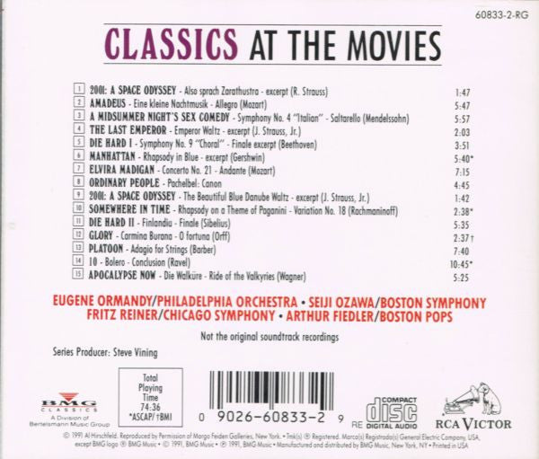 Various : Classics At The Movies (CD, Comp)