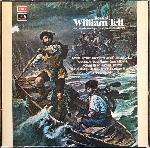 Rossini* - Gabriel Bacquier • Montserrat Caballé • Nicolai Gedda • Kolos Kovacs* • Mady Mesplé • Gwynne Howell • Jocelyne Taillon • Nicolas Christou, Ambrosian Opera Chorus* & Royal Philharmonic Orchestra, Lamberto Gardelli : William Tell (5xLP, RE + Box)