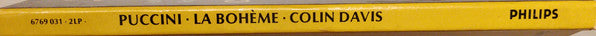 Giacomo Puccini, Katia Ricciarelli • José Carreras • Ashley Putnam • Ingvar Wixell • Håkan Hagegård • Robert Lloyd (4), Royal Opera House, Covent Garden, Sir Colin Davis : La Bohème (2xLP + Box)