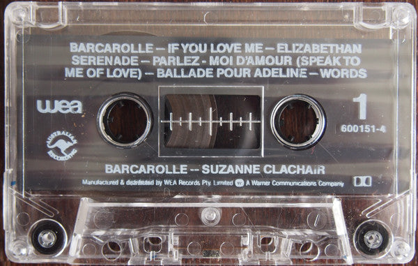Suzanne Clachair : Barcarolle (Cass, Album)