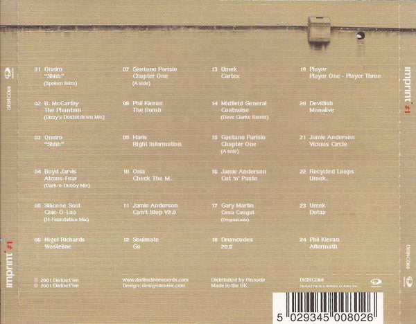 Justin Robertson : Imprint (CD, Mixed)