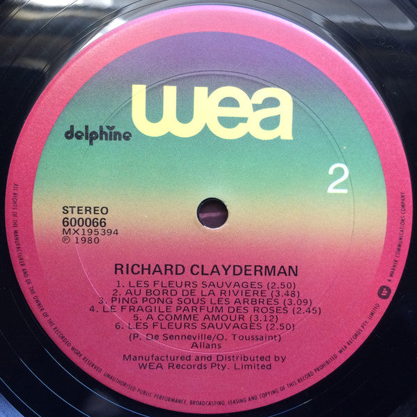 Richard Clayderman : A Comme Amour - Les Fleurs Sauvages (LP)